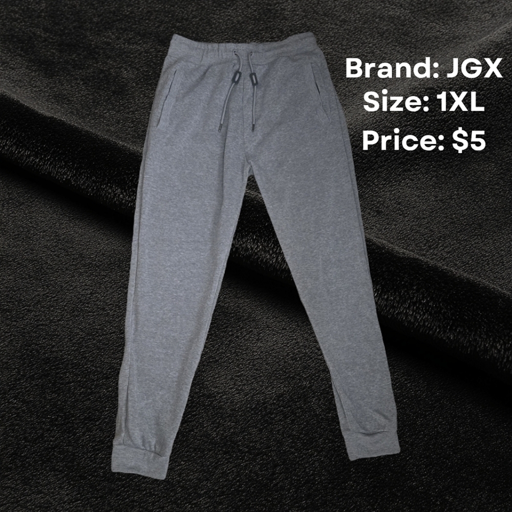 JGX Gray Jogger Pants 1XL
